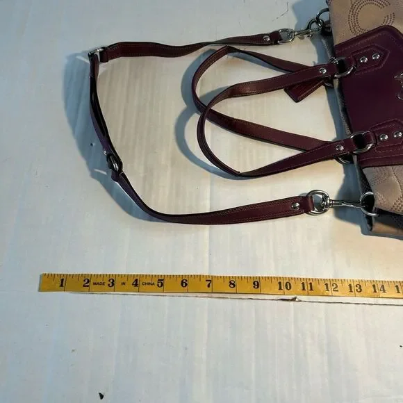 Coach Ashley Dotted Op Art Satchel Shoulder Bag - Picture 6 of 15